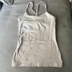 NWOT LULULEMON Power Y Tank Built in Bra Light Pink Size 6